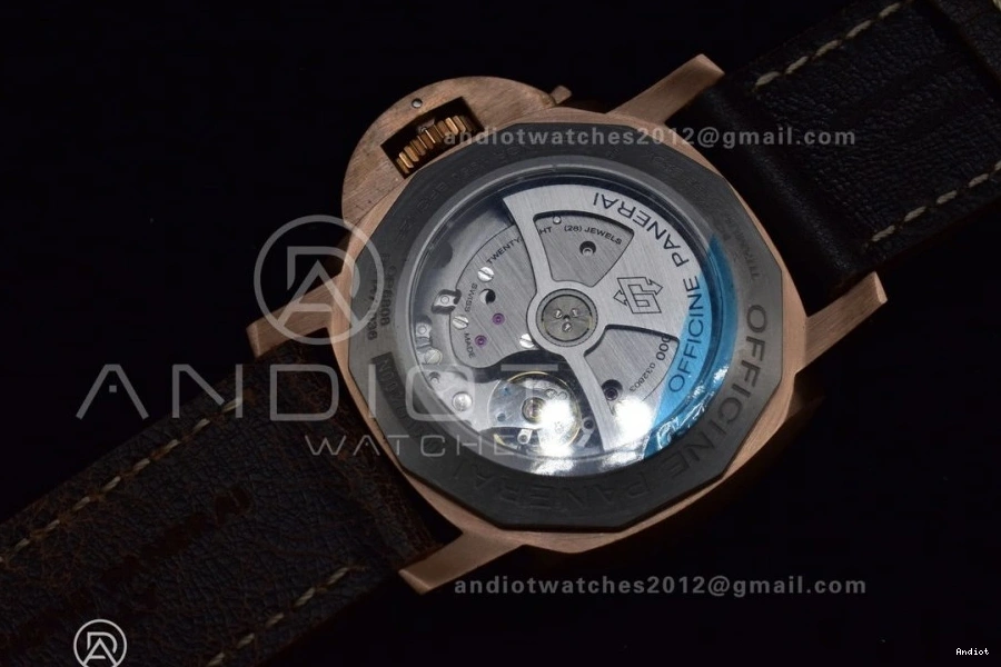 N Calfskin on 1:1 Best PAM382 Strap Super Distressed Brown P.9000 VSF Bronzo V2 Edition Clone 0511